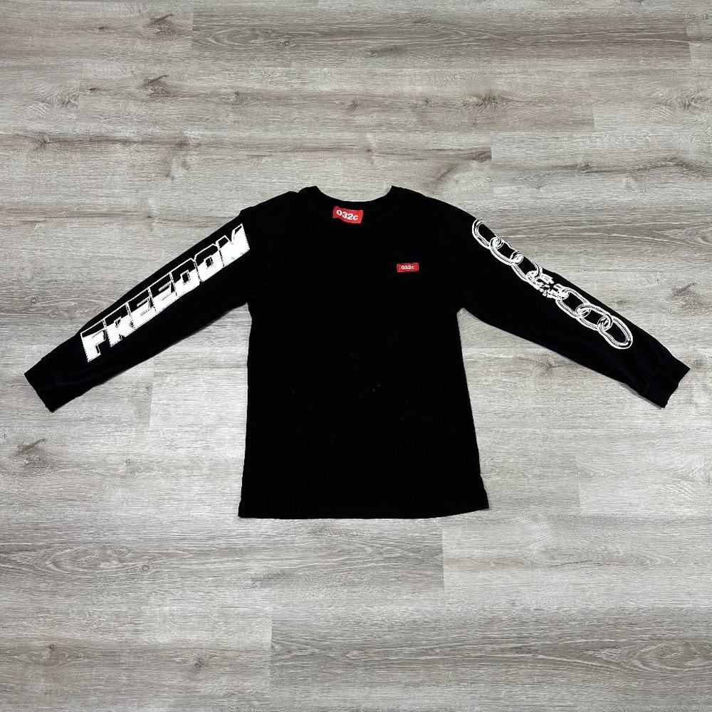 032c Black Freedom Chain Link Long-Sleeve T-Shirt